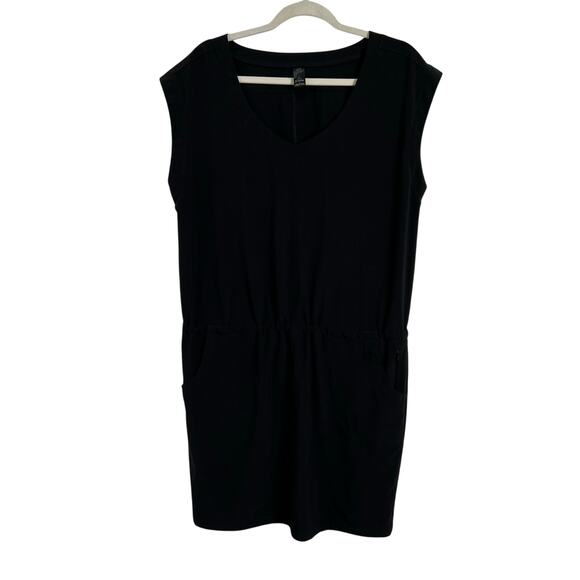 prAna Jewel Lake Summer Dress Black Women's Size Large Gorpcore Athleisure - Picture 1 of 11